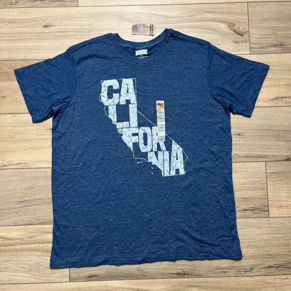 California Graphic Tee - Navy Short Sleeve